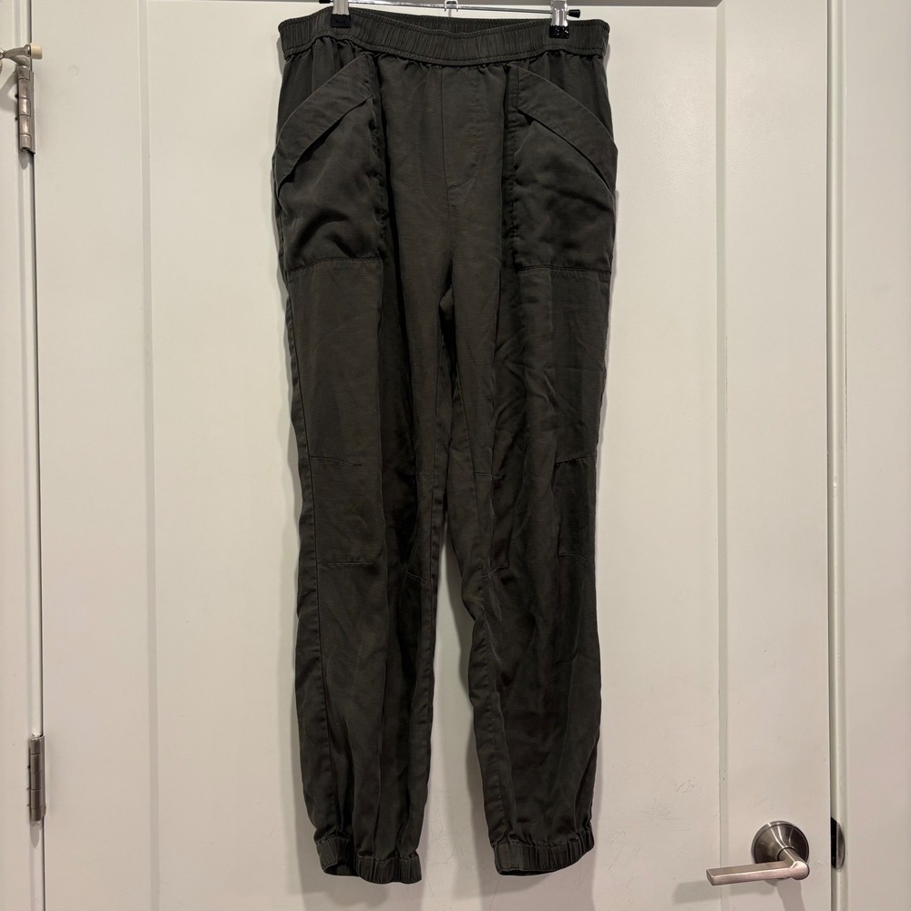Vuori Villa Jogger Pants Oregano Green Lyocell Linen Blend VW4147 Medium